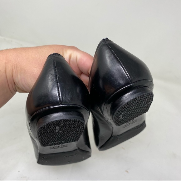 Marc Jacobs black pointy toe leather flats 8.5 A7 - Picture 8 of 9